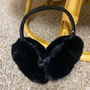 New brook + bay black fuzzy ear muffs